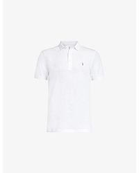 AllSaints - Reform Logo-Embroidered Cotton-Piqué Polo Shirt - Lyst