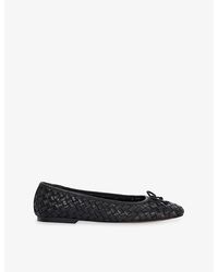 Dune - Heat Woven Leather Ballet Flats - Lyst