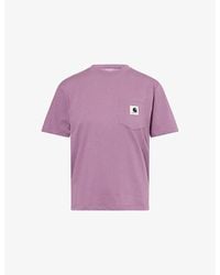 Carhartt - Logo-Patch Pocket Cotton T-Shirt - Lyst