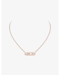 Messika - Move Classique Ciselé 18Ct And 0.20Ct Diamond Necklace - Lyst