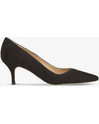 LK Bennett - Farah Asymmetric Heeled Suede Court Shoes - Lyst