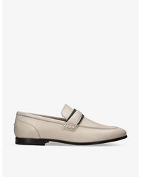 Brunello Cucinelli - Penny Bead-embellished Leather Loafers - Lyst