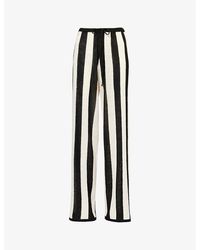 4th & Reckless - Cuba -weave Straight-leg Knitted Trousers - Lyst