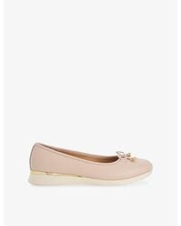Dune - Highline Leather Ballet Flats - Lyst