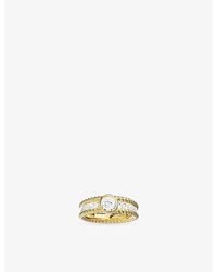 Apm Monaco - Cordage 18Ct-Plated Alloy And Princess-Cut Cubic Zirconia Ring - Lyst