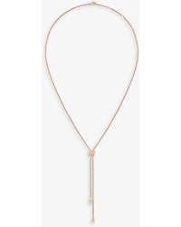 Chaumet - Bee My Love 18Ct Rose- And 0.27Ct Brilliant-Cut Diamond Pendant Necklace - Lyst