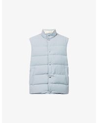Eleventy - Padded Button Wool-Blend Down Gilet - Lyst