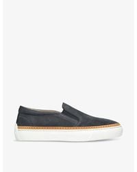 Tod's - Cassetta Slip-On Leather Low-Top Trainers - Lyst