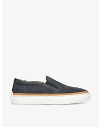 Tod's - Cassetta Slip-on Leather Low-top Trainers - Lyst