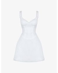 House Of Cb - Tilly Pin-Tuck Woven Mini Dress - Lyst