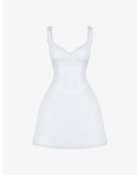 House Of Cb - Tilly Pin-Tuck Woven Mini Dress - Lyst
