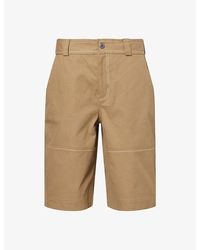 Ami Paris - Worker Bermuda Cotton Shorts - Lyst