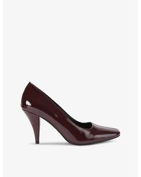 KG by Kurt Geiger - Samara Square-Toe Heeled Faux-Leather Courts - Lyst