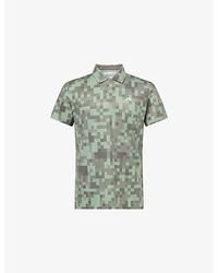 J.Lindeberg - Dario Masters Graphic-Print Woven Polo Shirt - Lyst
