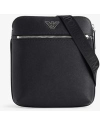 Emporio Armani - Messenger Faux Leather Crossbody Bag - Lyst