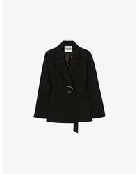 Claudie Pierlot - Buckled Regular-Fit Crepe Blazer - Lyst