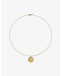 Monica Vinader - Initial U Stamp 18Ct Vermeil Chain Necklace - Lyst