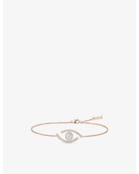 Messika - Lucky Eye 18Ct Rose- And 0.22Ct Diamond Bracelet - Lyst