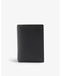Loewe - Anagram-embellished Grained-leather Bifold Wallet - Lyst