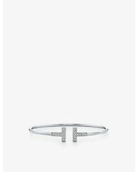 Tiffany & Co. - T Wire Diamond And 18Ct- Bracelet - Lyst