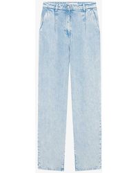 IRO - Elide Faded-wash Tapered-leg High-rise Jeans - Lyst