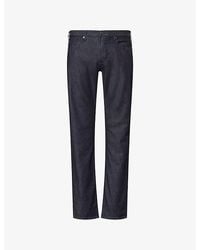 Emporio Armani - Slim-Fit Tapered-Leg Denim Jeans - Lyst