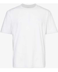 Calvin Klein - Brand-embroidered Short-sleeved Stretch-jersey T-shirt - Lyst