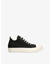 Rick Owens - Contrast-Toe Canvas Low-Top Trainers - Lyst