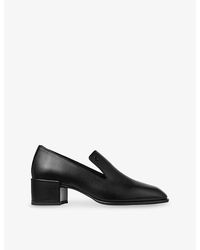 Jimmy Choo - Eliot Leather Heeled Loafers - Lyst