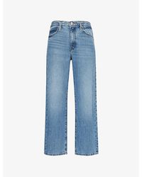 FRAME - The Hang Five-Pockets Straight-Leg Mid-Rise Denim Jeans - Lyst