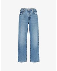 FRAME - The Hang Five-Pockets Straight-Leg Mid-Rise Denim Jeans - Lyst