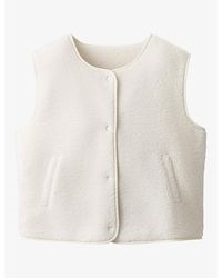 The White Company - Round-Neck Relaxed-Fit Borg Gilet - Lyst