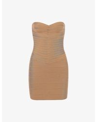 House Of Cb - The Sweetheart Strapless Stretch-Woven Mini Dress - Lyst