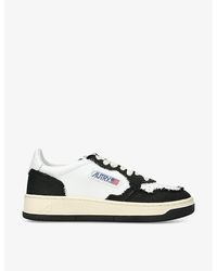 Autry - Medalist Low-top Leather And Canvas Trainers - Lyst