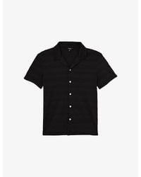 Reiss - Aleo Textured-Wave Short-Sleeve Stretch-Woven Shirt - Lyst