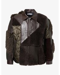 Sacai - X A.P.C Patchwork Leather Jacket - Lyst