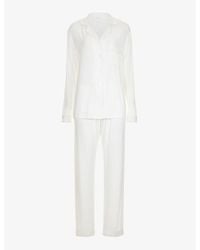 THE NAP CO - Rayon Piped Stretch-Jersey Pyjama Set - Lyst
