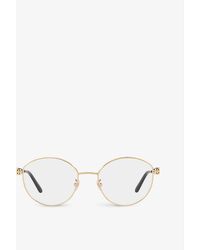 Cartier - Ct0234o Oval-frame Metal Sunglasses - Lyst
