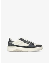 Axel Arigato - Clay Foiled-Logo Leather And Suede Low-Top Trainers - Lyst