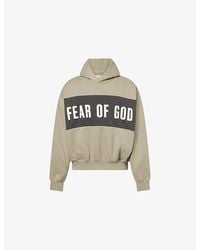 Fear Of God - Panelled Crop Cotton-Jersey Hoody - Lyst