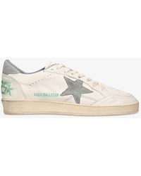 Golden Goose - Ballstar Lo Logo-print Leather Low-top Trainers - Lyst