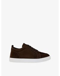 Christian Louboutin - Rantulow Orlato Suede Trainers - Lyst