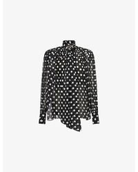 KHAITE - Vali Dot-Print Silk Top - Lyst