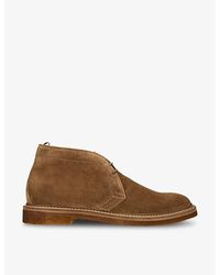 Officine Creative - Hopkins Crepe Suede Lace-up Ankle Boots - Lyst