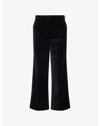 PAIGE - Anessa Wide-Leg Stretch-Cotton Blend Trousers - Lyst