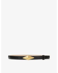 Jimmy Choo - Diamond Logo-Engraved Leather Belt - Lyst
