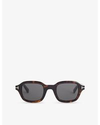 Tom Ford - Icon Square-Frame Tortoiseshell Acetate Sunglasses - Lyst