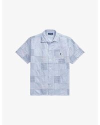 Polo Ralph Lauren - Logo-Embroidered Patch-Work Seersucker Cotton Shirt - Lyst