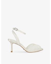 Dune - Musing Embellished Mesh Ankle-Strap Heels - Lyst