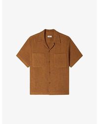 Sandro - Openwork Short-Sleeve Mesh Shirt - Lyst